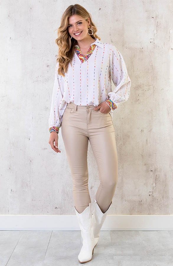 Boho Blouse Print Ecru – shoparchief, foto 10