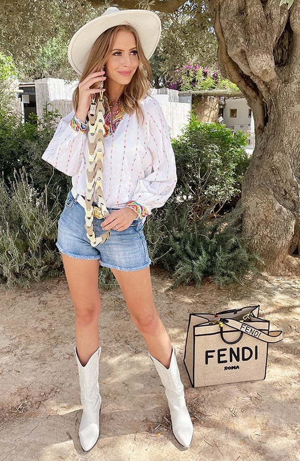 Boho Blouse Print Ecru – shoparchief, foto 3