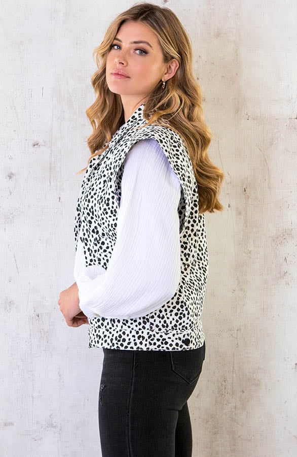 Denim Gilet Cheetah – shoparchief, foto 3