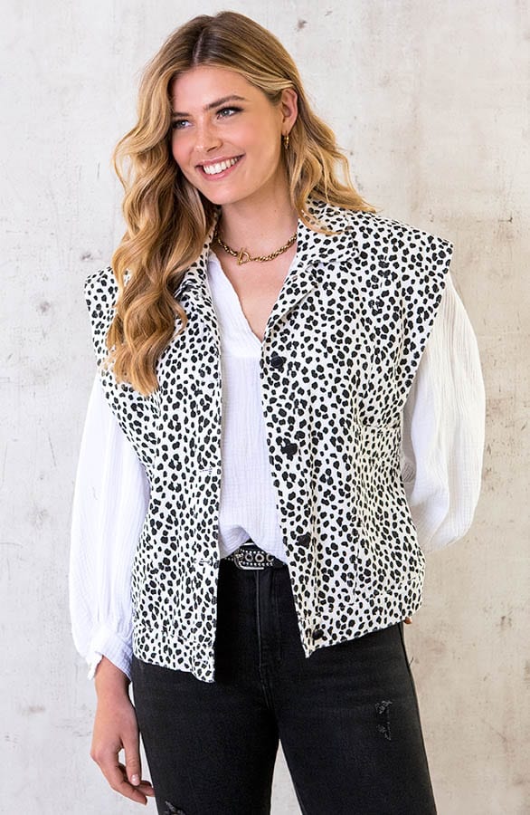 Denim Gilet Cheetah – shoparchief, foto 1