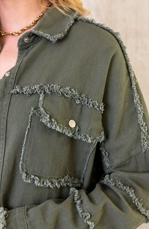 Embroidery Boho Jacket Army – shoparchief, foto 5