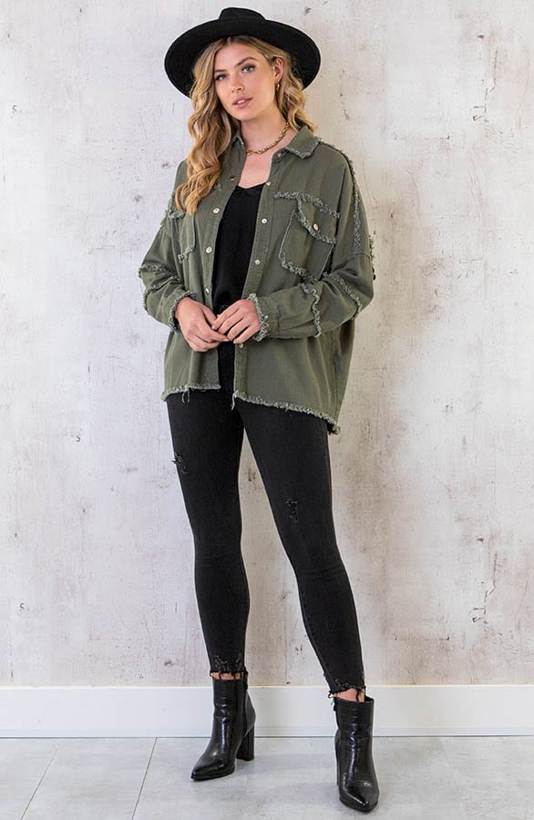Embroidery Boho Jacket Army – shoparchief, foto 6