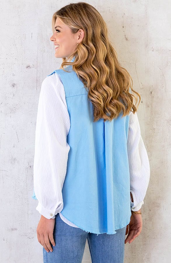 Embroidery Gilet Babyblauw – shoparchief, foto 4