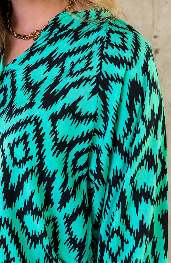 Oversized Blouse Print Mint – shoparchief, foto 5