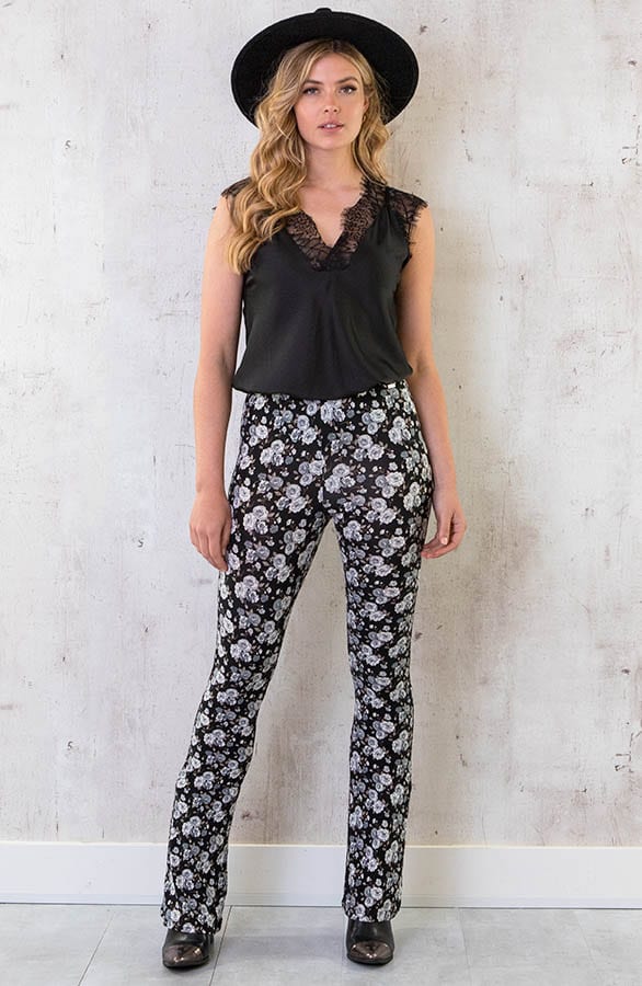 Kanten Silk Top Zwart – shoparchief, foto 13