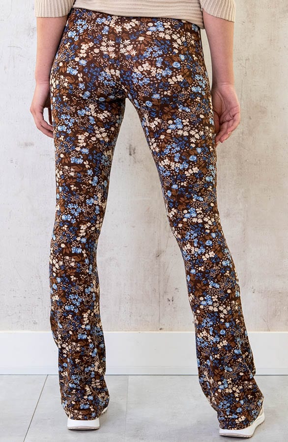 Flared Broek Bloemen Blue – shoparchief, foto 4