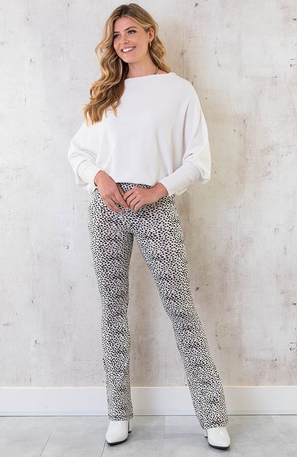 Flared Broek Cheetah Creme – shoparchief, foto 5