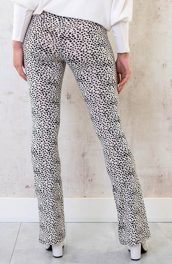 Flared Broek Cheetah Creme – shoparchief, foto 4