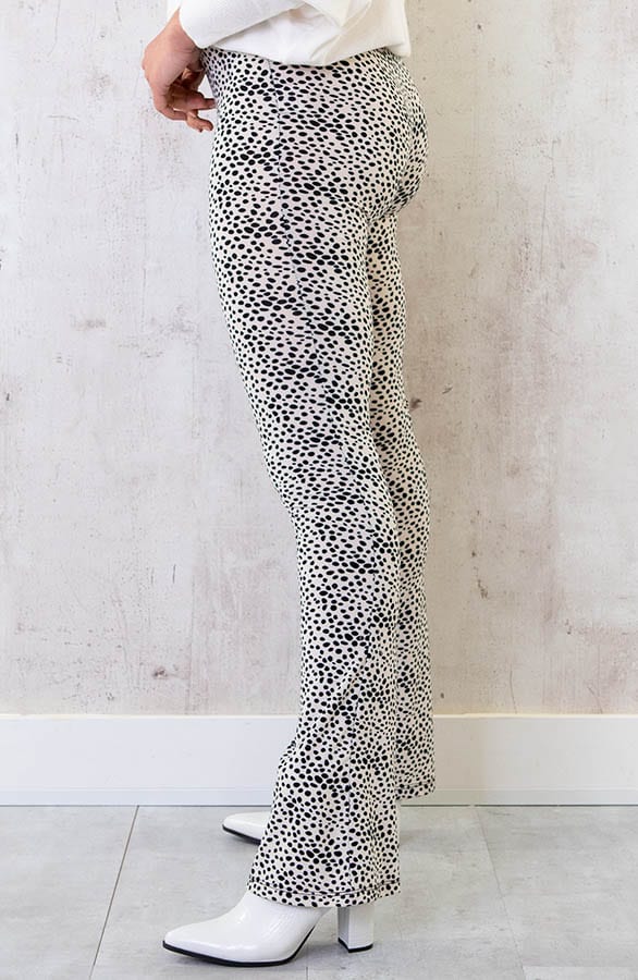 Flared Broek Cheetah Creme – shoparchief, foto 3