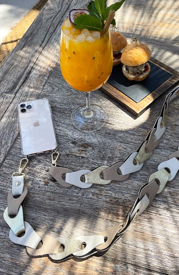 Leather Metallic Phone Strap – shoparchief, foto 2
