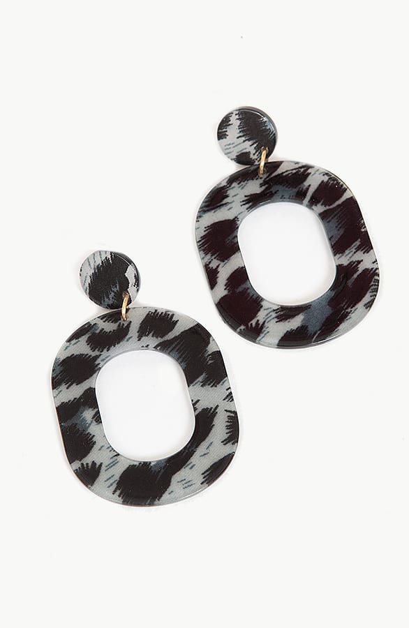 Leopard Oorbellen Zwart – shoparchief, foto 1