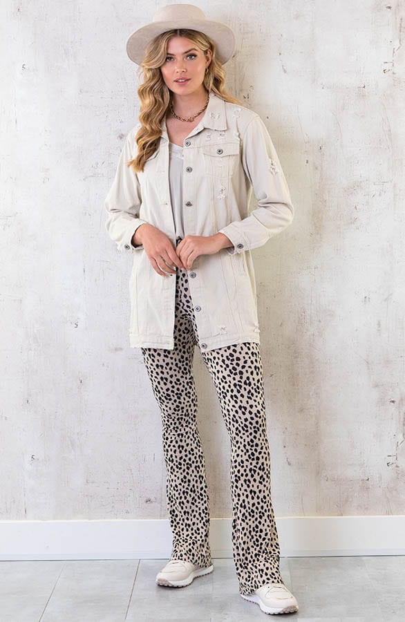 Long Denim Jacket Beige – shoparchief, foto 6
