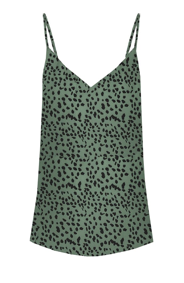 Silk Touch Cheetah Top Army – shoparchief, foto 1