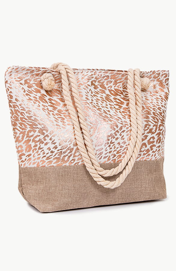 Strandtas Panter Metallic Rosé – shoparchief, foto 1