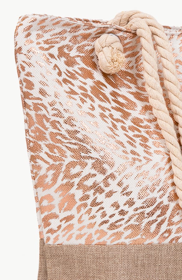 Strandtas Panter Metallic Rosé – shoparchief, foto 2