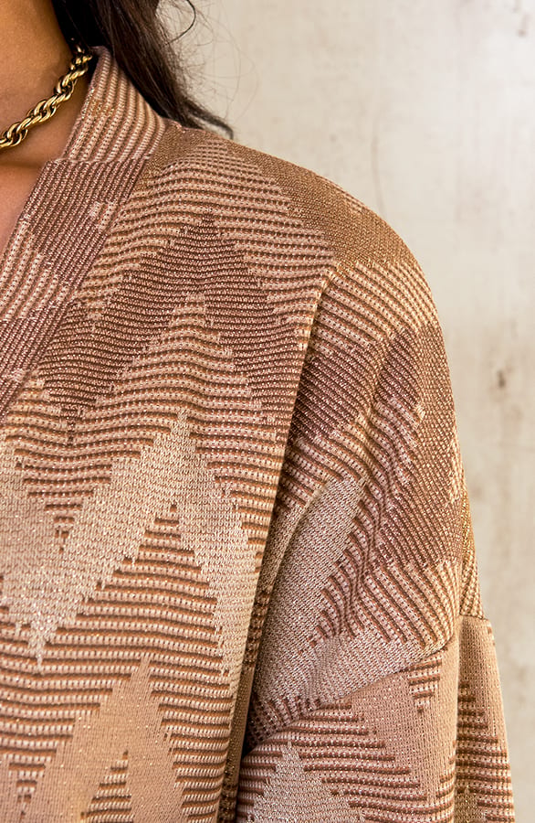 Print Lurex Vest Beige – shoparchief, foto 6