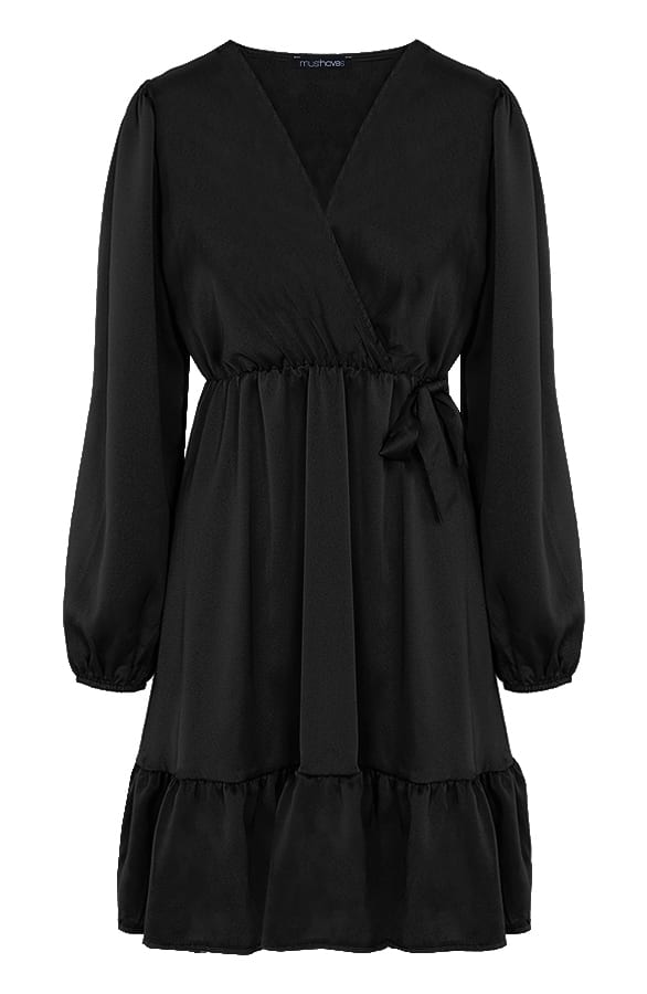 Flawless Ruffle Jurk Black – shoparchief, foto 7