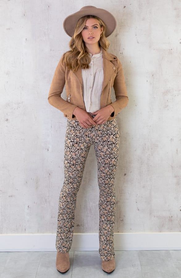 Biker Jacket Suede Camel – shoparchief, foto 8
