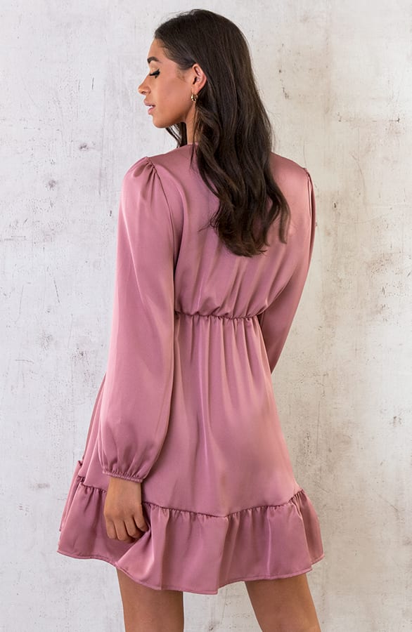 Flawless Ruffle Jurk Dust Roze – shoparchief, foto 5