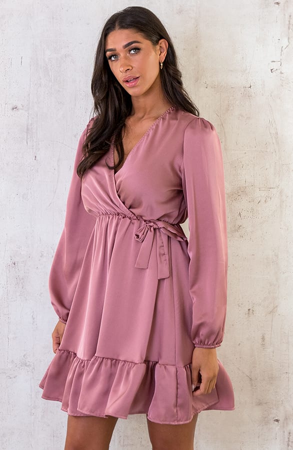 Flawless Ruffle Jurk Dust Roze – shoparchief, foto 3
