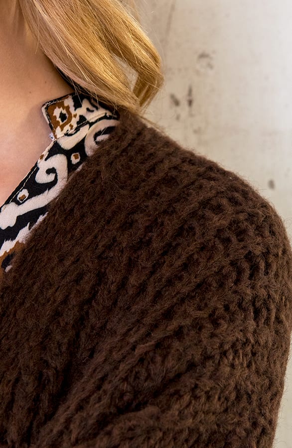 Gebreid Oversized Vest Choco – shoparchief, foto 5