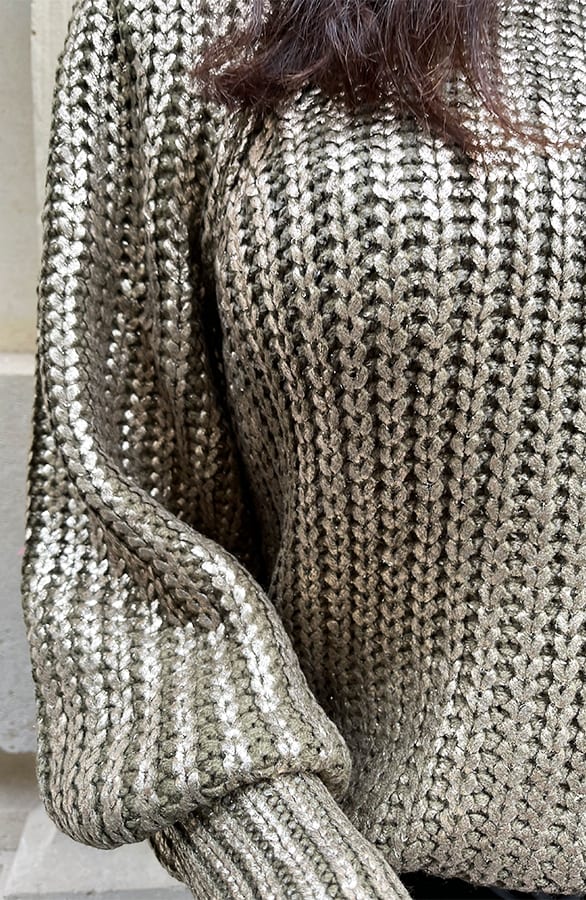 Gebreide Trui Metallic Gold – shoparchief, foto 6