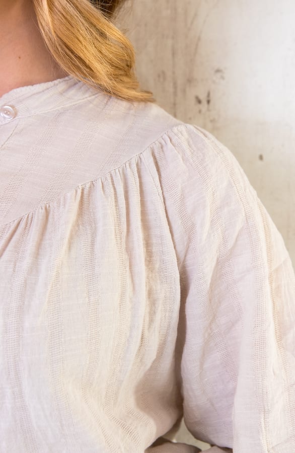 Katoenen Knopen Blouse Ecru – shoparchief, foto 5