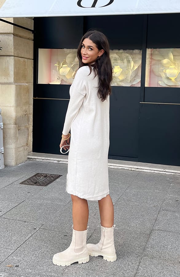 Hoge Chelsea Boots Suède Beige – shoparchief, foto 3
