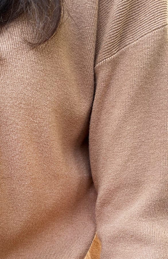 Knitted Dress Camel – shoparchief, foto 5