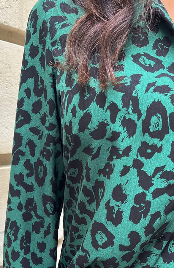 Leopard Blouse Smaragd – shoparchief, foto 6