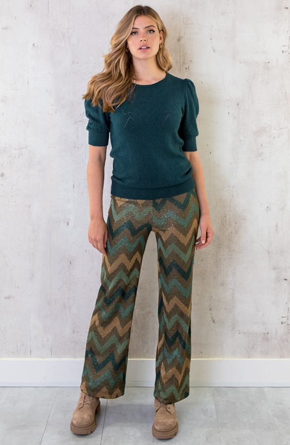 Lurex Pants Smaragd – shoparchief, foto 4