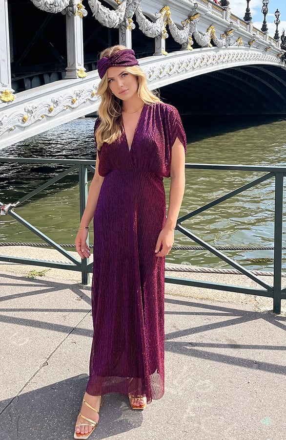 Luxury Maxi Dress Magenta – shoparchief, foto 2