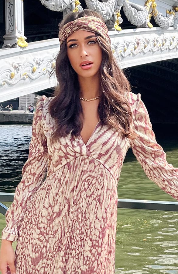 Luxury Maxi Print Jurk – shoparchief, foto 9