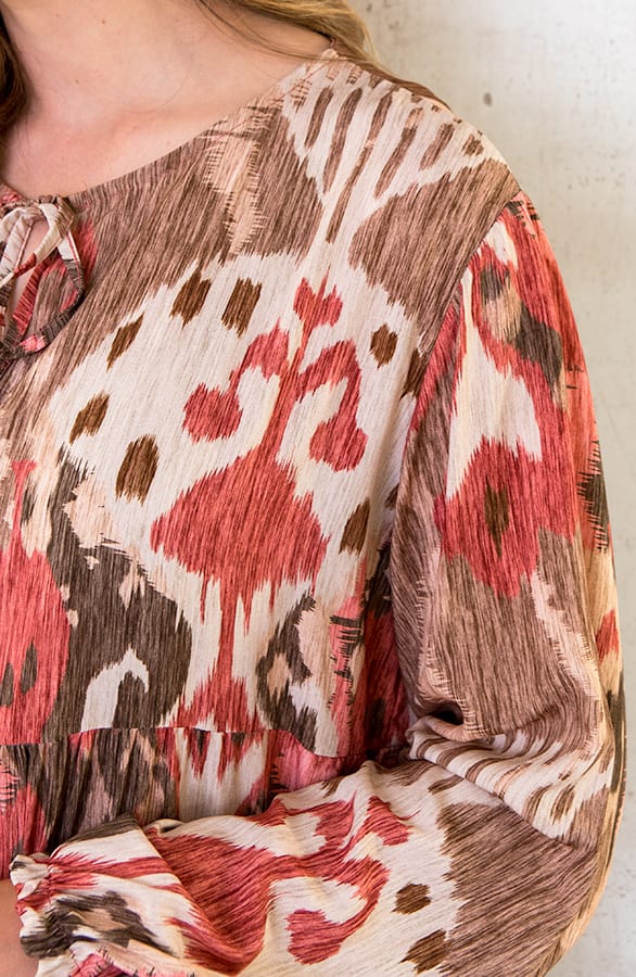 Maxikleid Limited Print Beige Koralle, Shoparchiv, Foto 5
