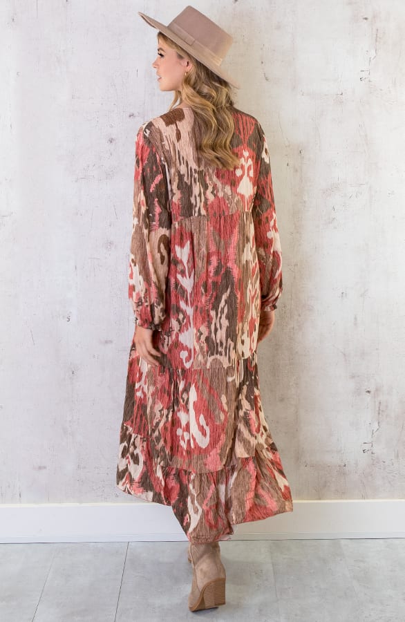 Maxikleid Limited Print Beige Koralle, Shoparchiv, Foto 4