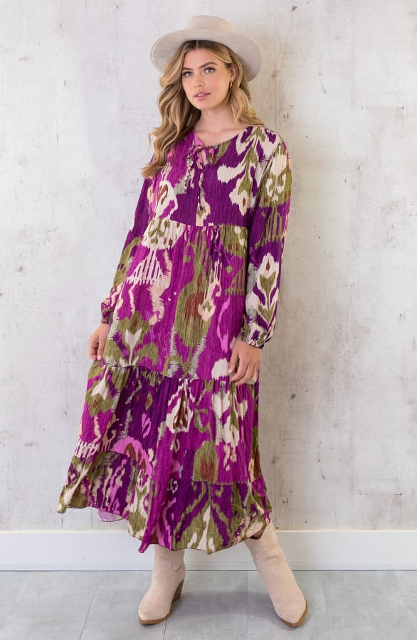 Maxi Dress Limited Print Magenta – shoparchief, foto 3