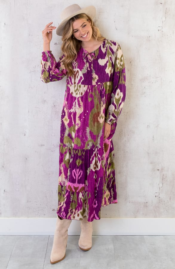 Maxi Dress Limited Print Magenta – shoparchief, foto 2