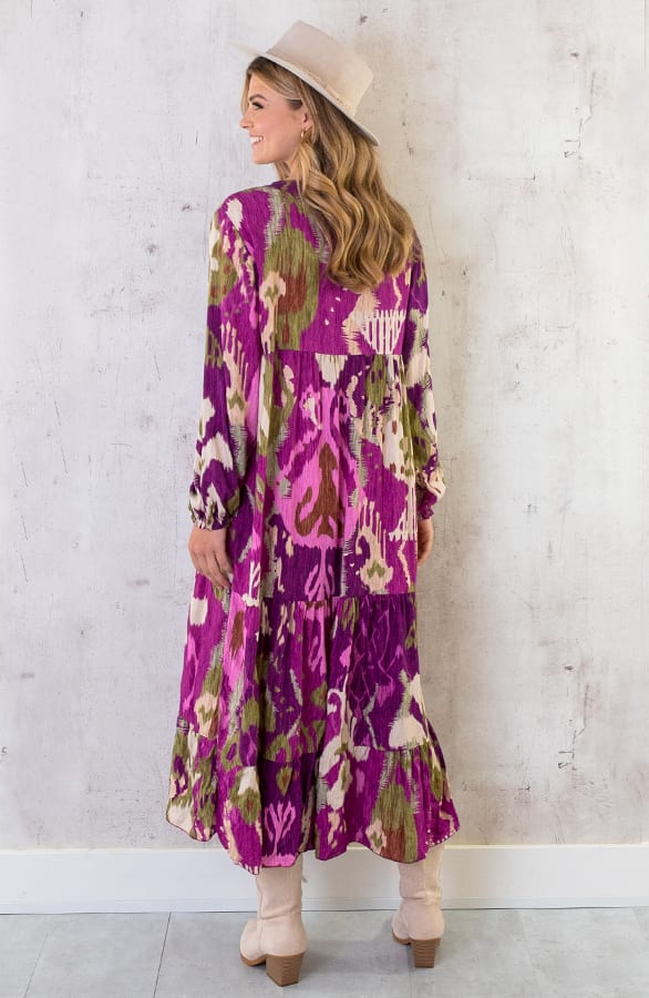 Maxi Dress Limited Print Magenta – shoparchief, foto 5