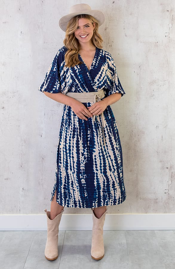 Midi Jurk Met Print Marine – shoparchief, foto 2