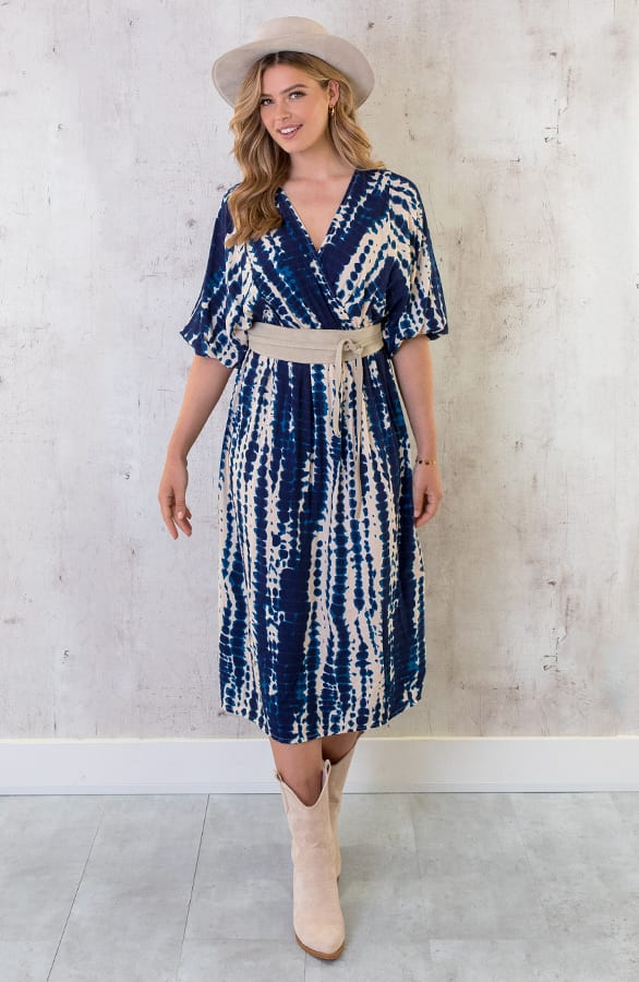 Midi Jurk Met Print Marine – shoparchief, foto 1