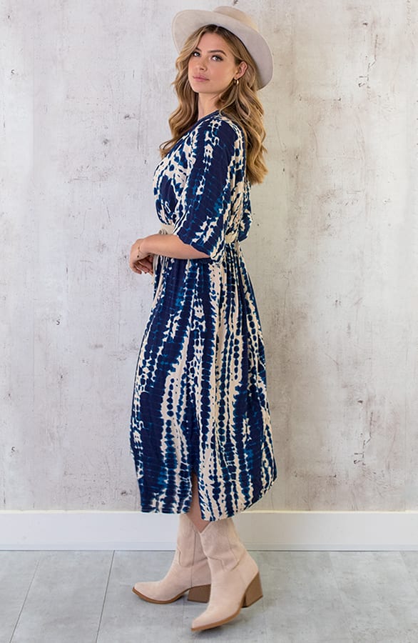 Midi Jurk Met Print Marine – shoparchief, foto 4