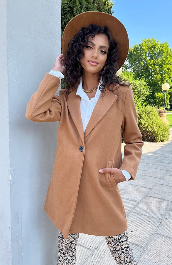 Midi Trenchcoat Camel – shoparchief, foto 5