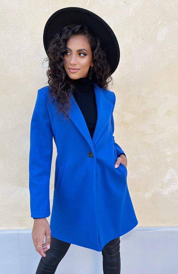 Midi Trenchcoat Royal Blue – shoparchief, foto 2