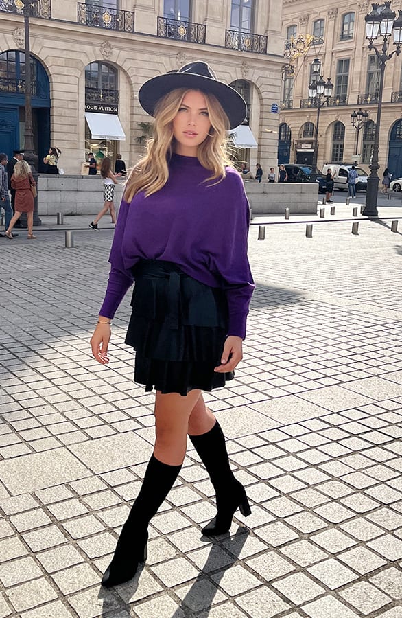 Oversized Soft Trui Donkerpaars – shoparchief, foto 6