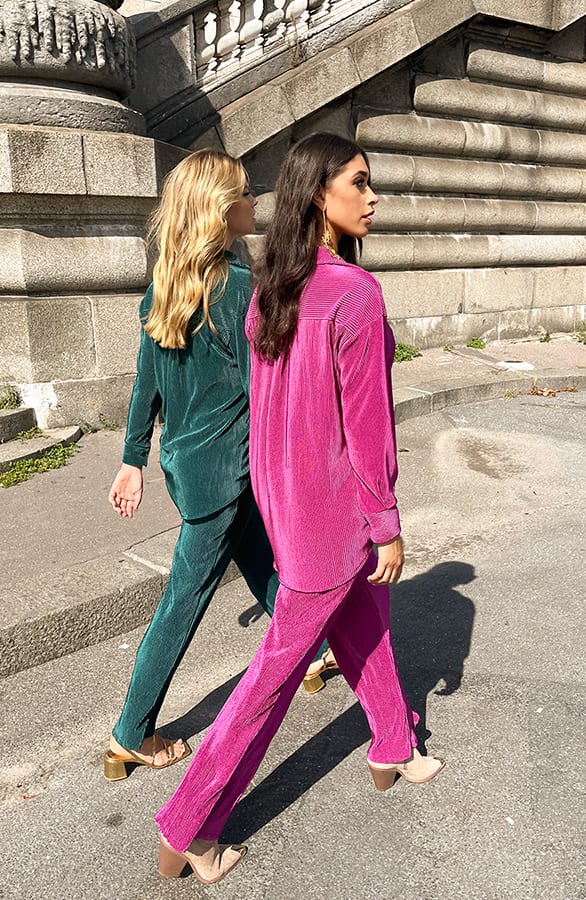 Plissé Blouse Magenta – shoparchief, foto 5