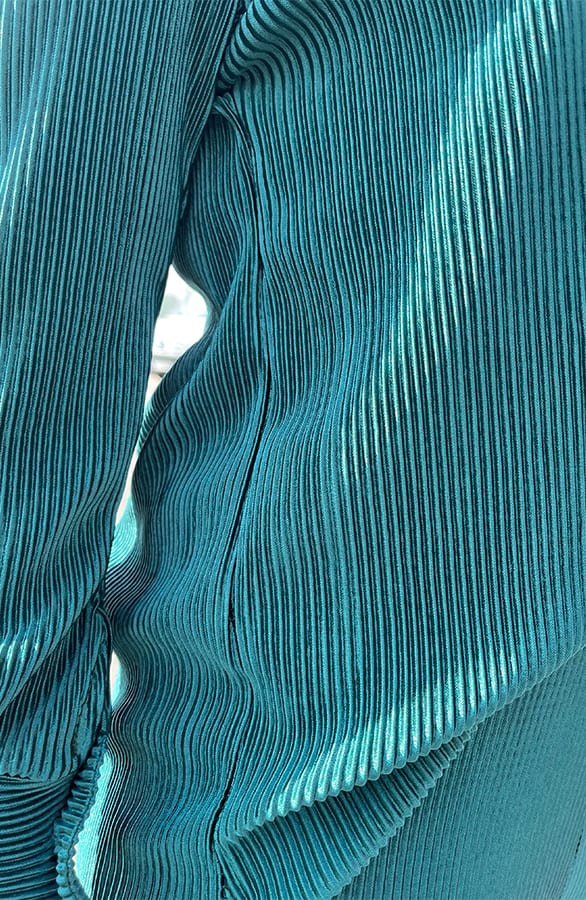 Plissé Blouse Smaragd – shoparchief, foto 3