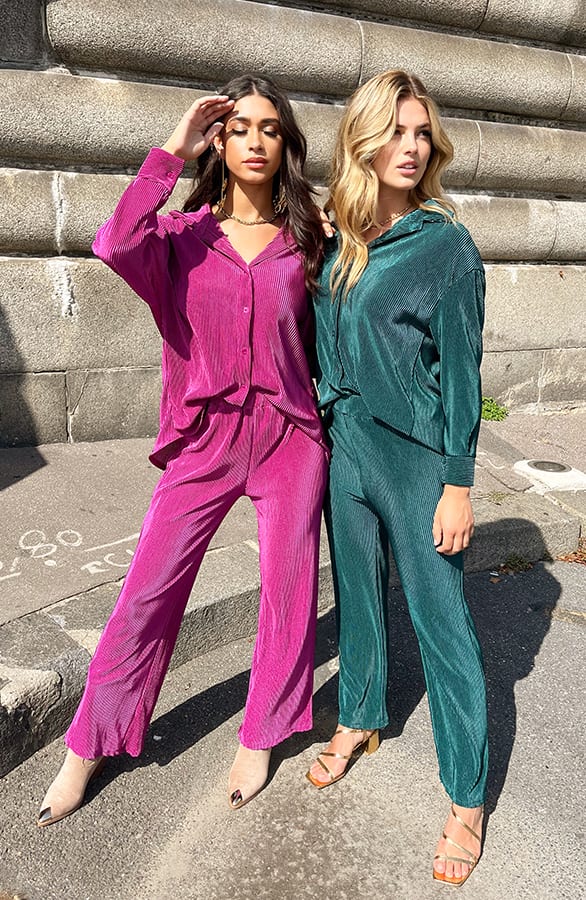 Plissé Blouse Magenta – shoparchief, foto 4