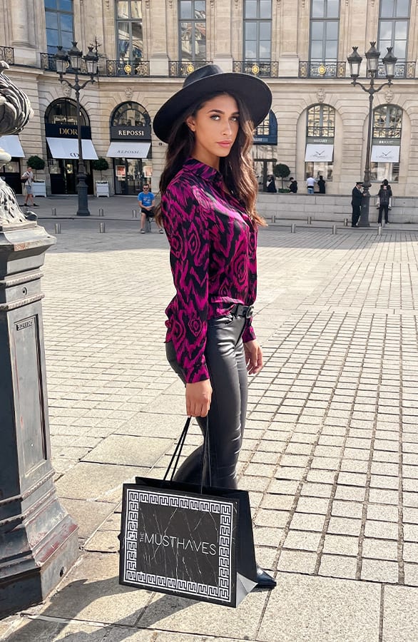 Print Blouse Magenta – shoparchief, foto 2