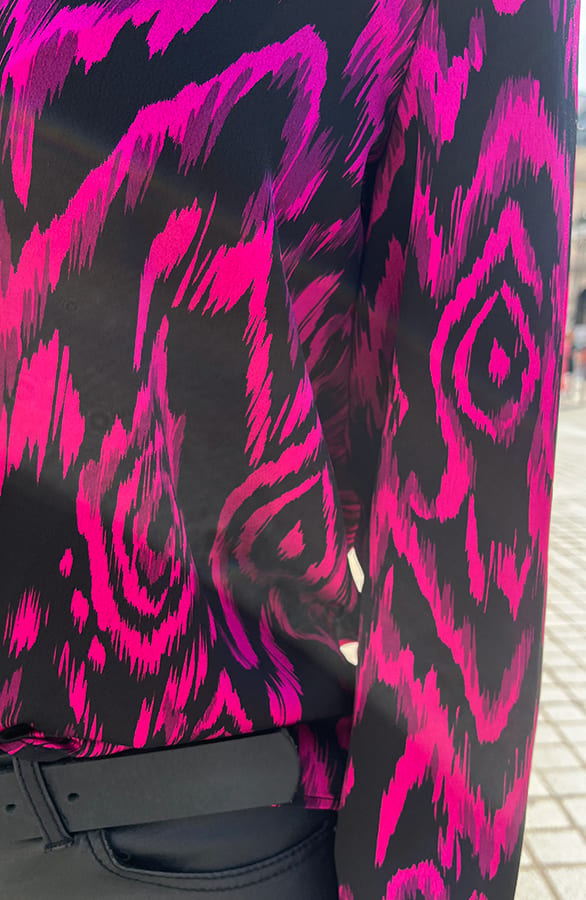 Print Blouse Magenta – shoparchief, foto 5