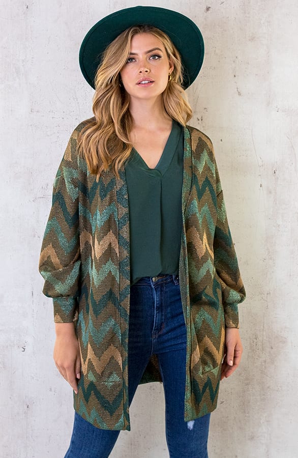 Print Lurex Vest Smaragd – shoparchief, foto 1